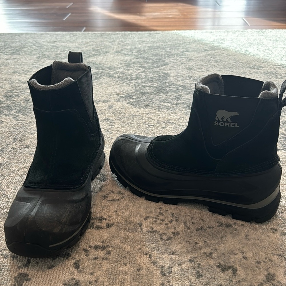 Sorel Black and Gray Men's Rain & Snow Boots